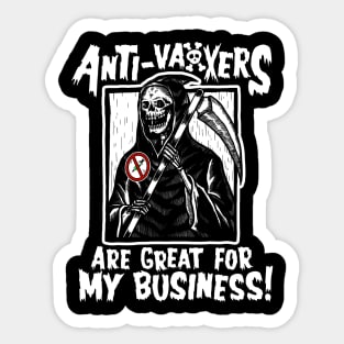 Pro Vaccine Tshirt | Grim Reaper Sticker